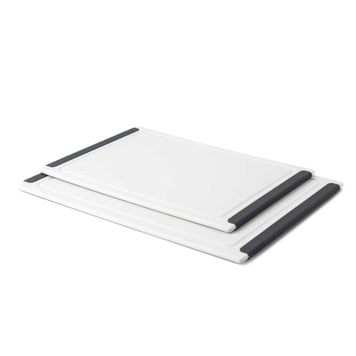 2 Piece Poly Cutting Boards White MD 10x14", LG 12x16"