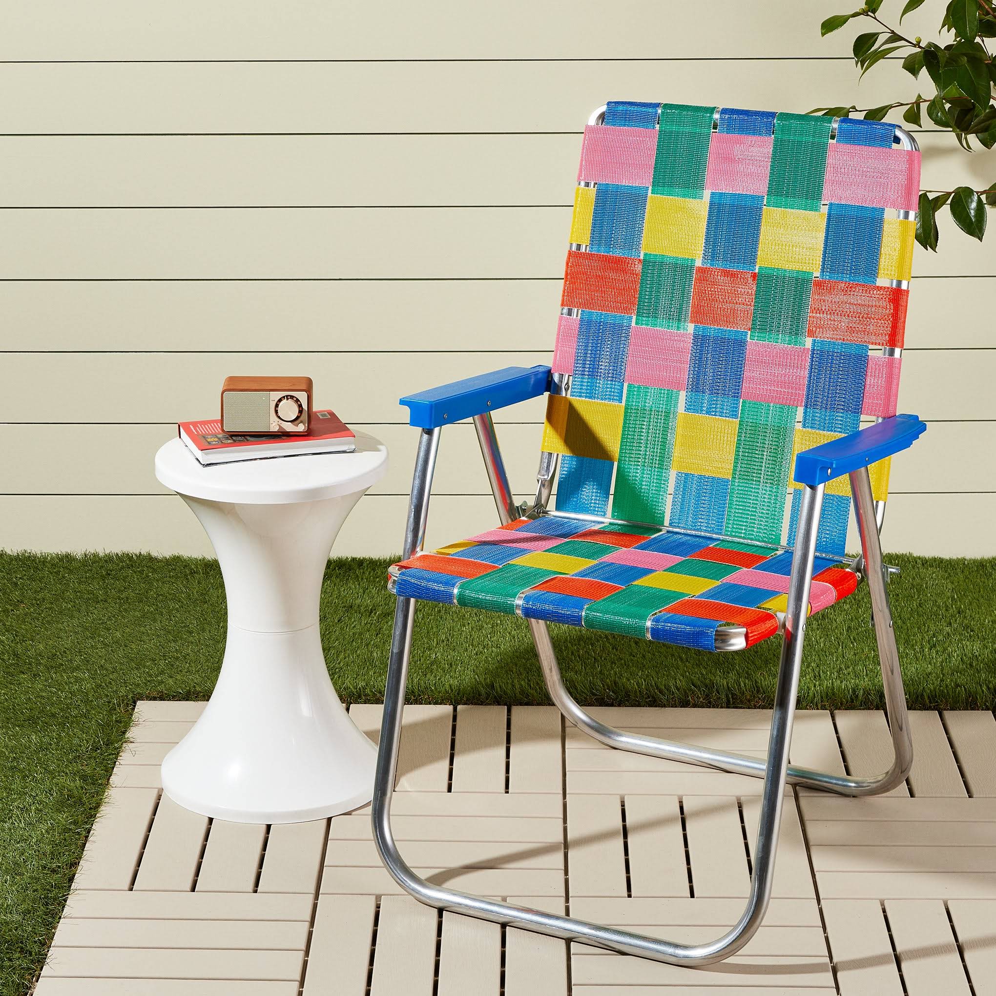 Classic Lawn Chair - Retro Rainbow