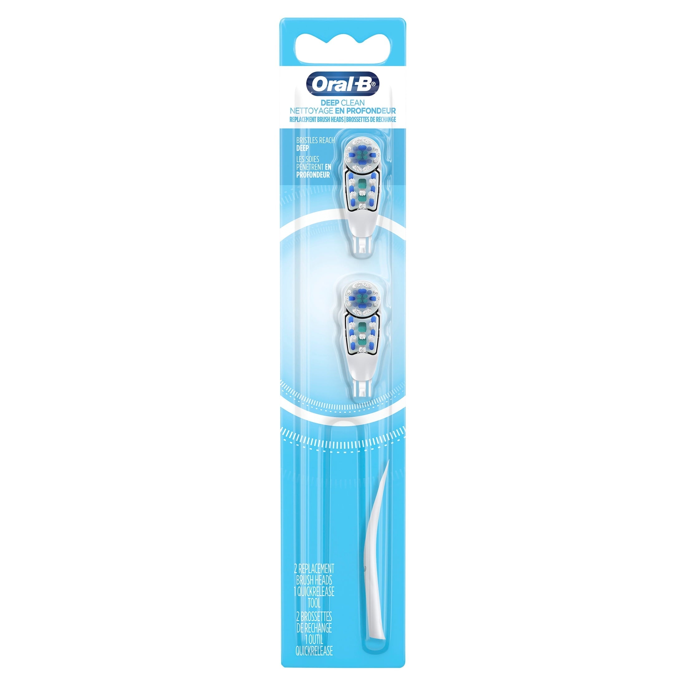 Toothbrush Heads, Deep Clean Battery Powered Toothbrush Replacement Brush Heads, 2 Count
