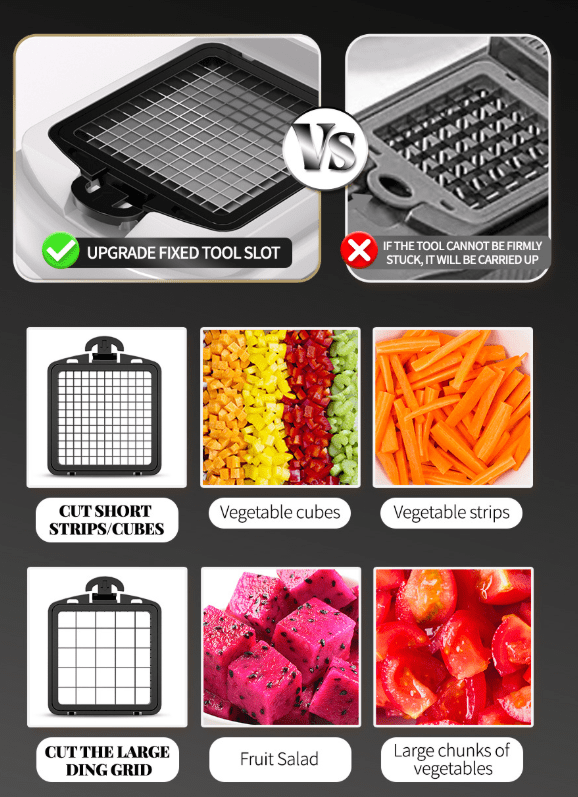 15-in-1 Vegetable Chopper with Container, Kitchen Mandoline Slicer, Grater, Cheese Shredder, Onion Chopper, Frui...