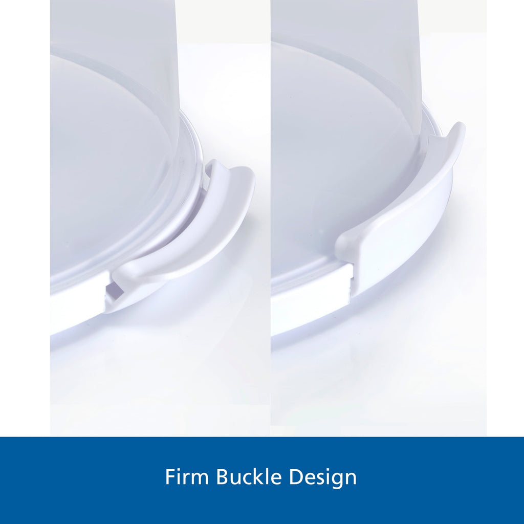 12 inch Clear Cake Carrier with 2pk 9 inch Gray Round Pans, Carbon Steel