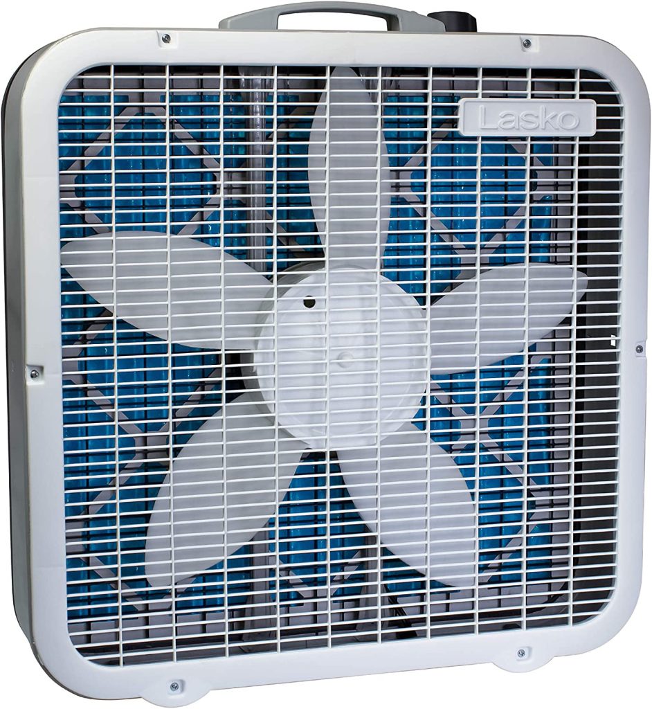 Lasko Air Flex 2-in-1 Box Fan &amp; Air Purifier, 20-Inch, 3 Speeds, White, FF305