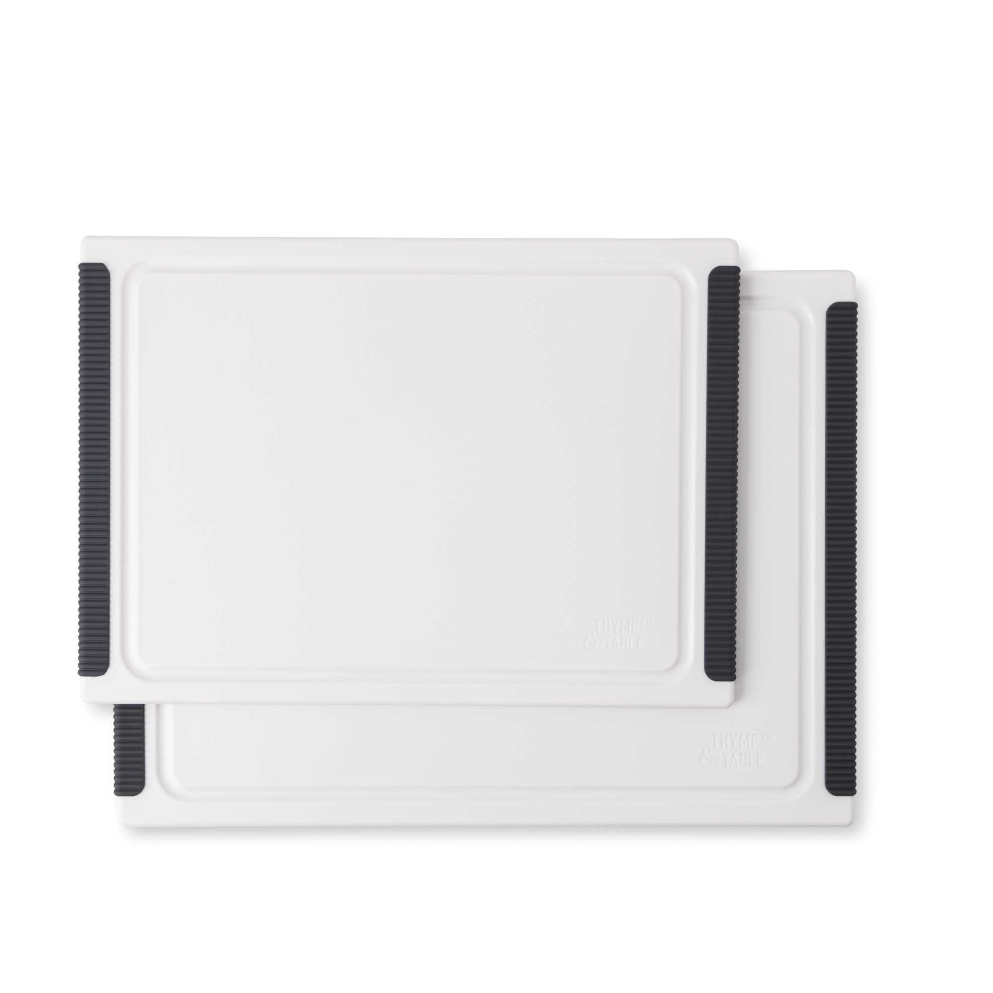 2 Piece Poly Cutting Boards White MD 10x14", LG 12x16"