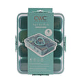 8-Compartment Snackle Box Food Storage Carrier and Container, Charcuterie Container, Divided Serving Tray with Lids a...