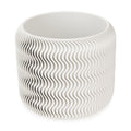 Wavy Pine 3D-Printed Planter - White