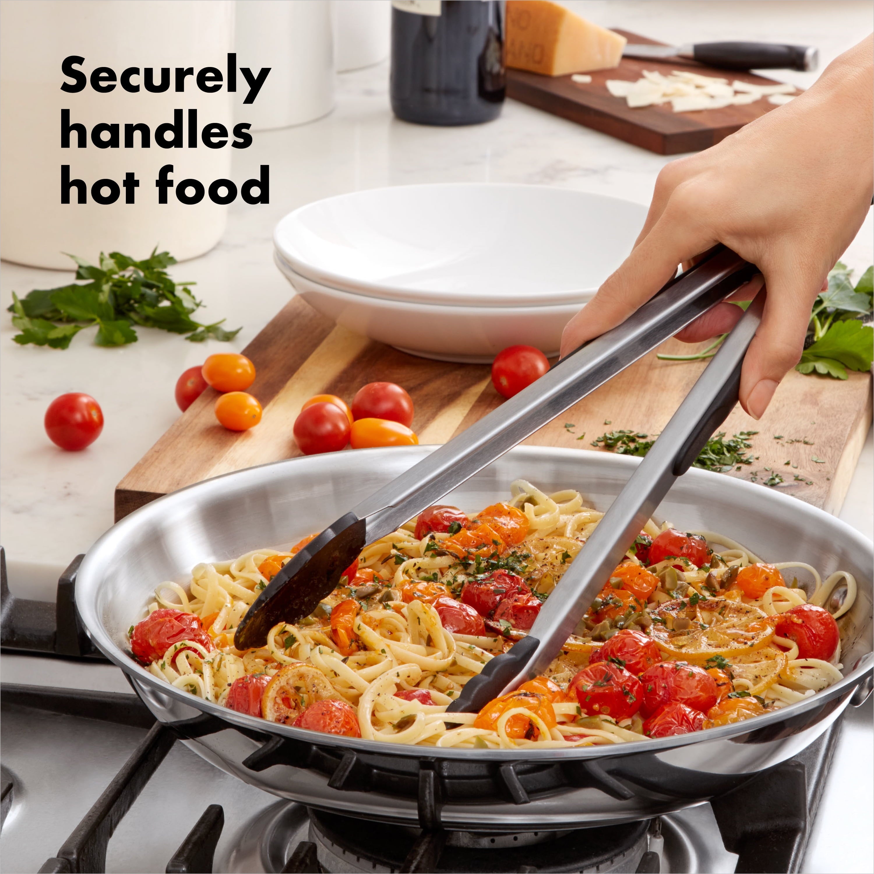 12-inch Food Tongs with Locking Handle
