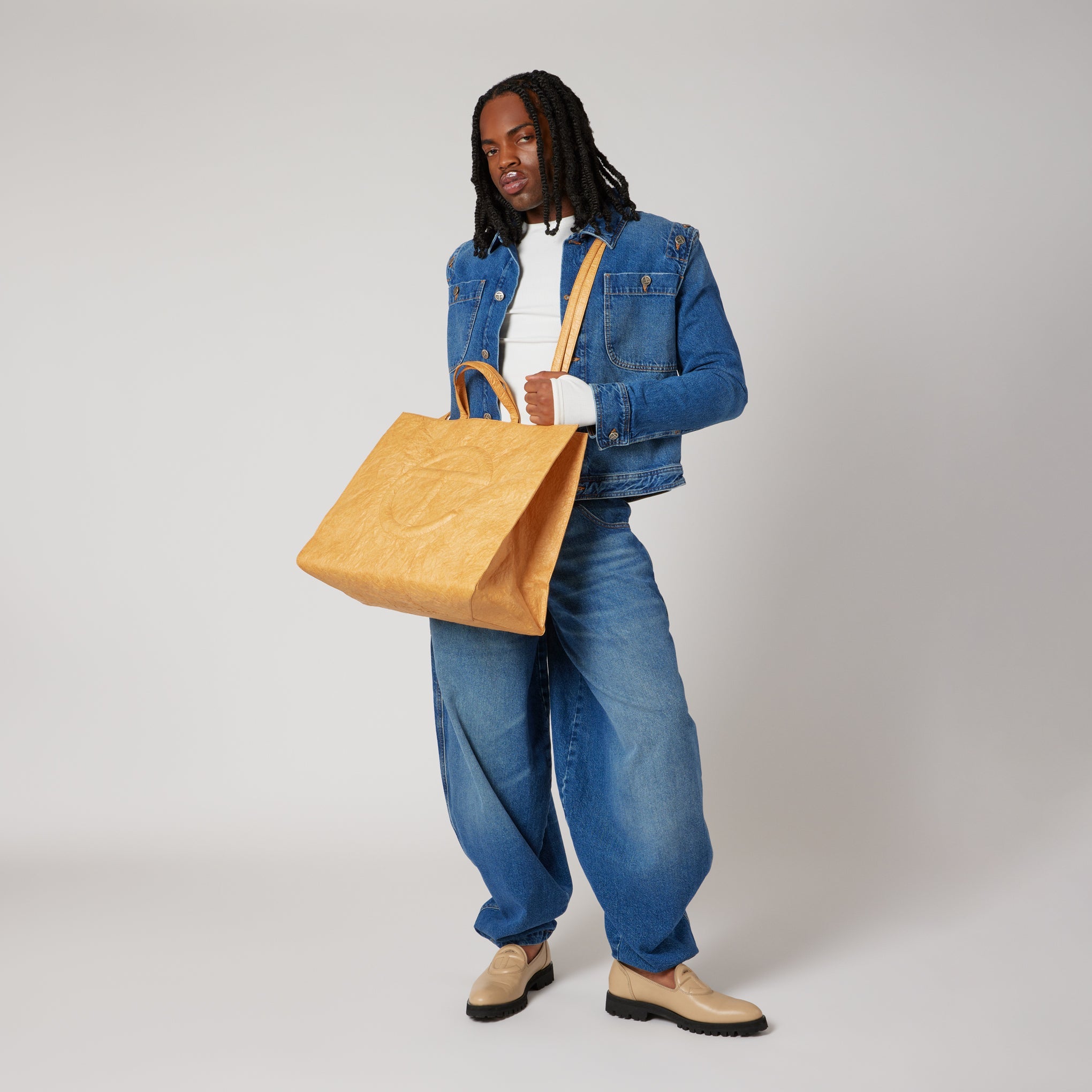 Telfar Tyvek Shopping Bag - Brown