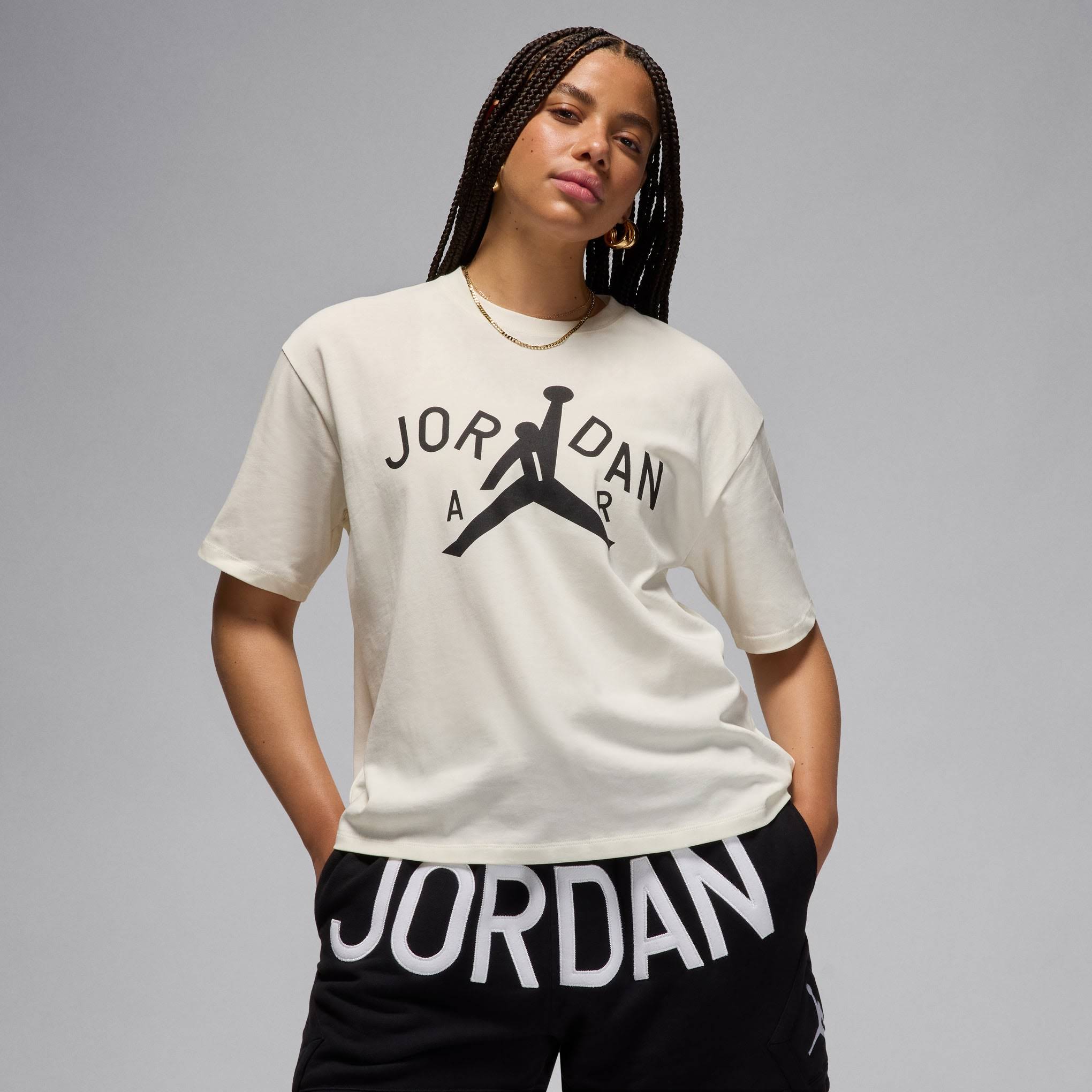 Jordan Brand x Nina Chanel Abney Short-Sleeve Cotton T-Shirt - Sail