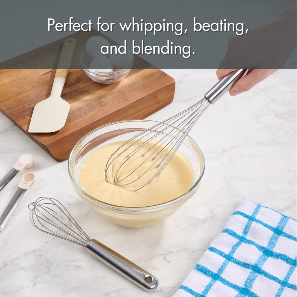 2 Piece Stainless Steel Balloon Whisk, 11.8 inch and 8.85 inch