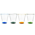 Color Accent Drinking Glasses - Set of 4 - Short