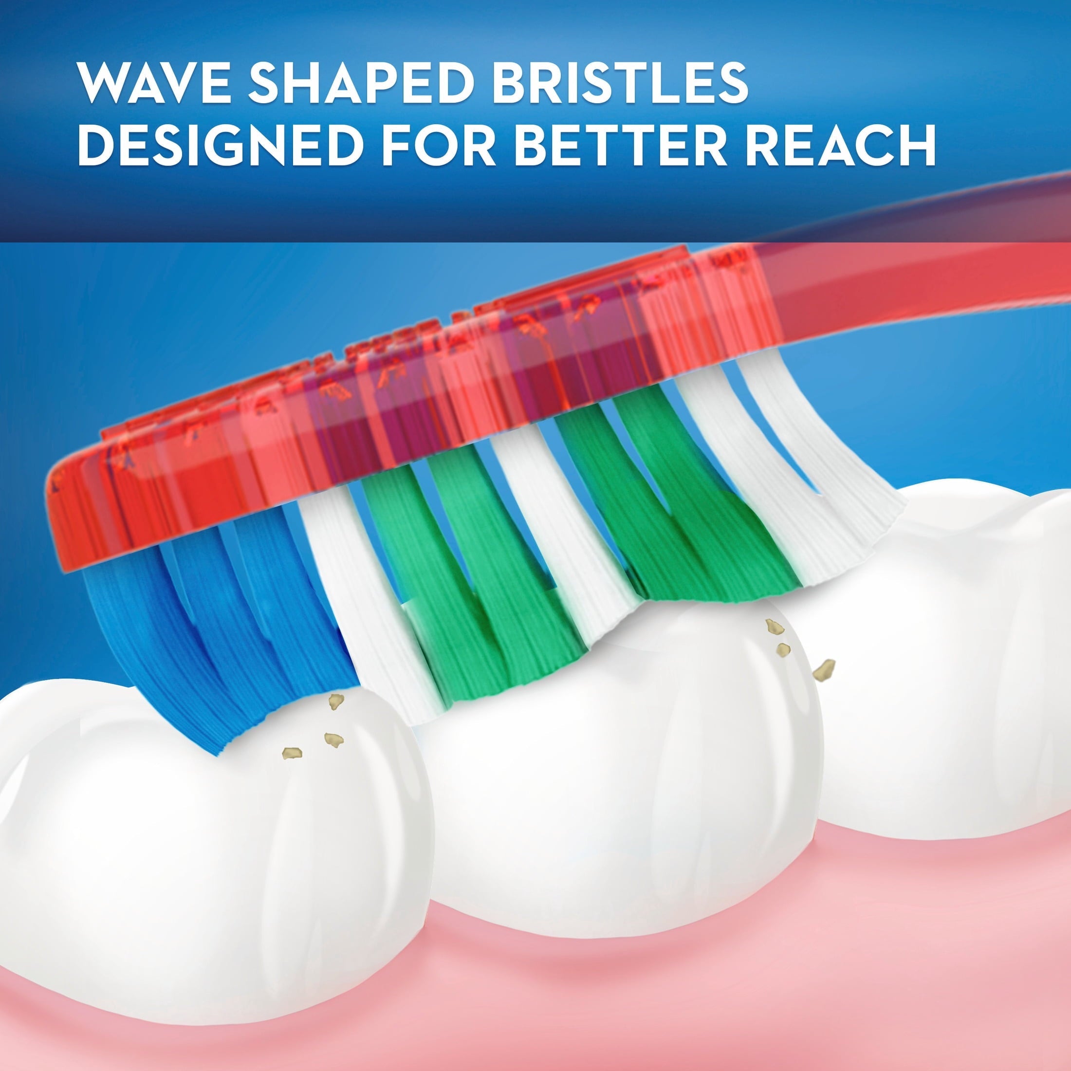(2 pack)  Toothbrush Pack, Essential Clean Manual Toothbrushes, Medium Bristles, 6 Count
