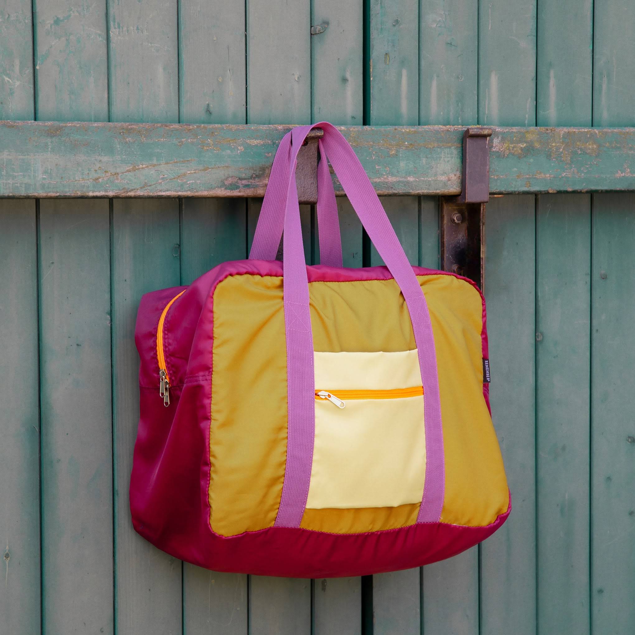 Remember Duffle Travel Bag - Purple/ Goldenrod