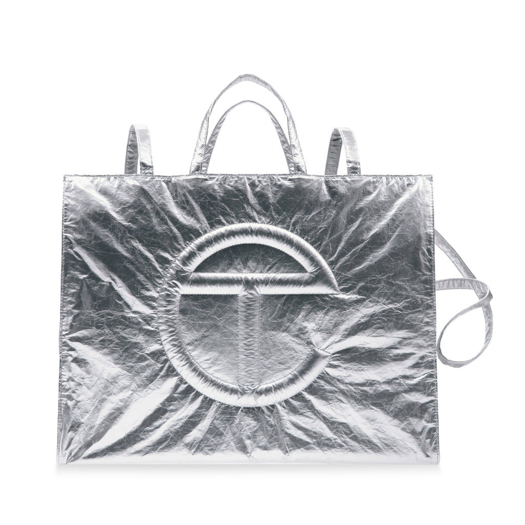 Telfar Tyvek Shopping Bag - Silver