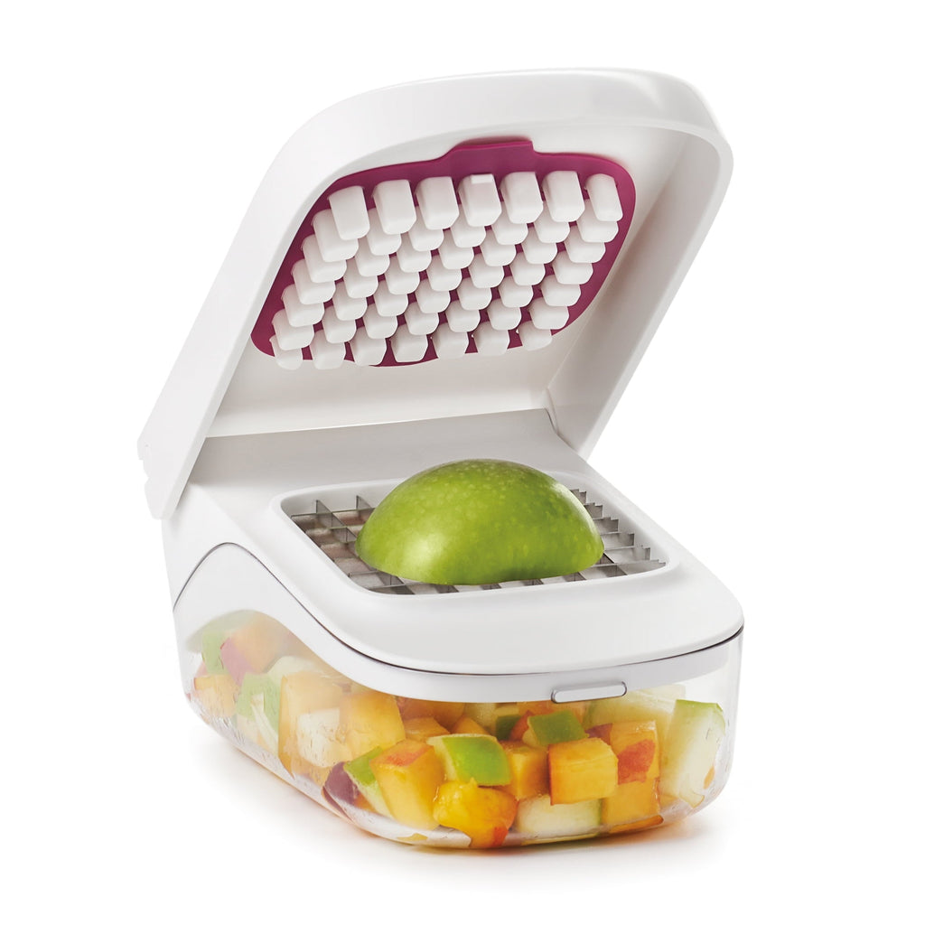Stainless Steel Blade Vegetable Chopper with Easy Pour Opening