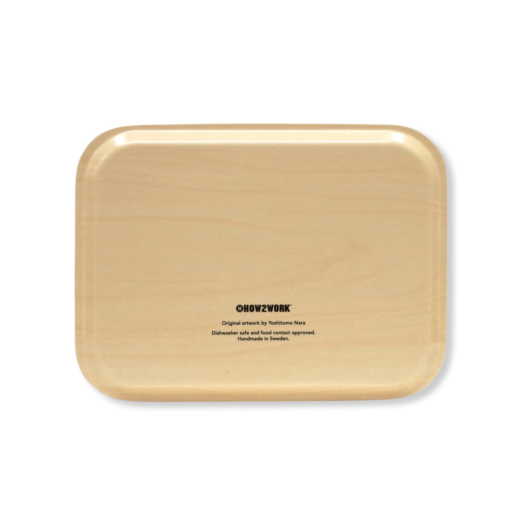 Yoshitomo Nara Birch Wood Tray - Tan/ Multi
