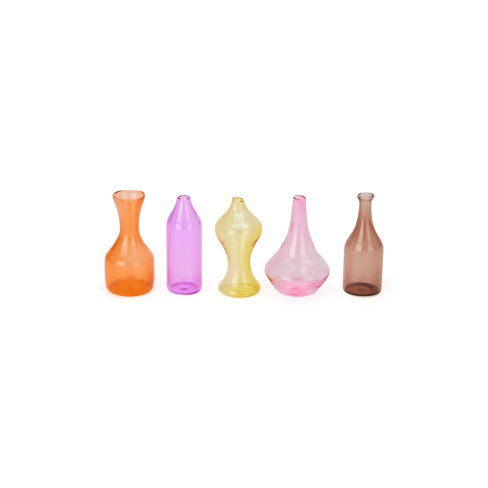 Malmaison Mini Glass Vases - Set of 5