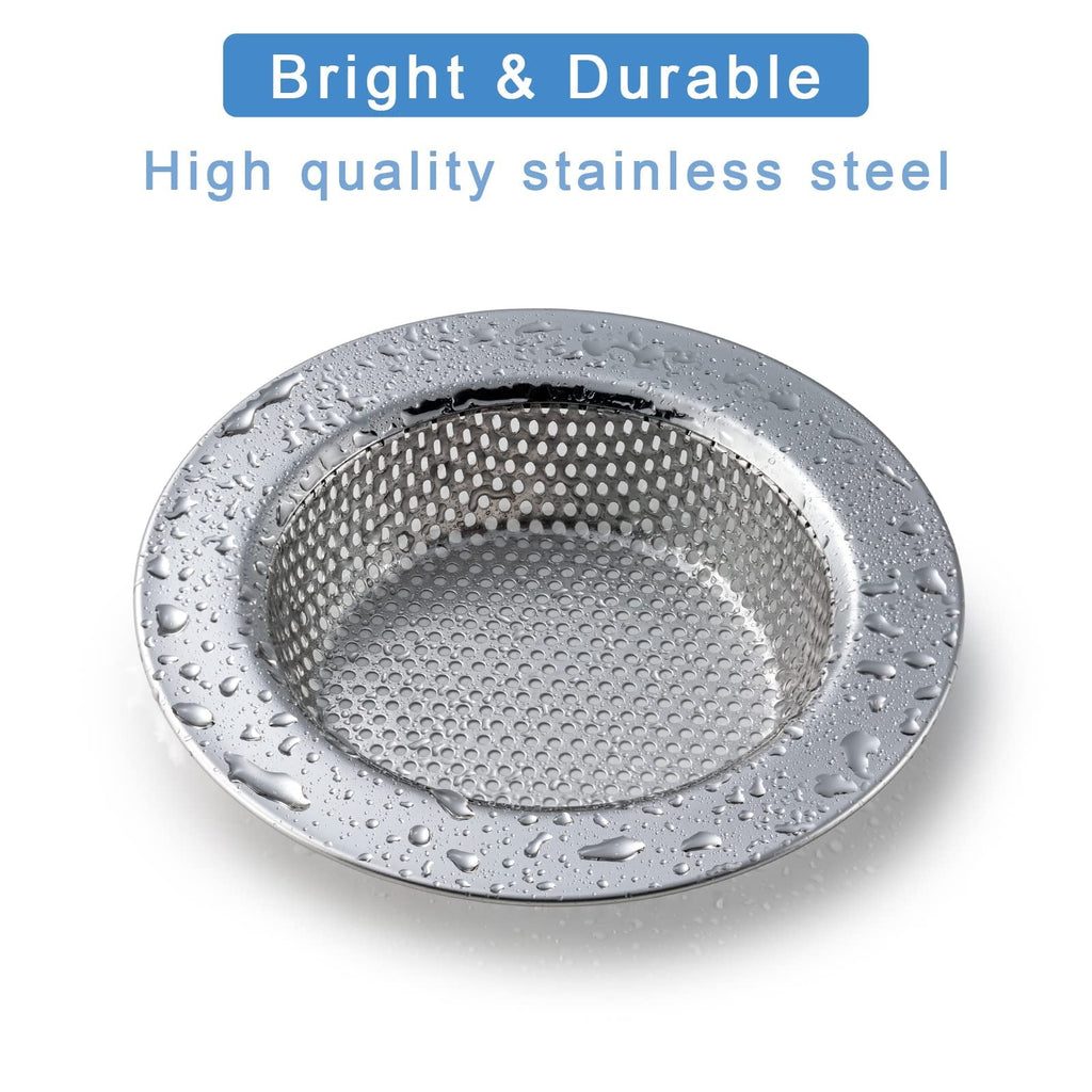 2 Pcs Sink Strainer for Most Kitchen Sink Drain Basket, Upgraded Double-Layer Safe Design Kitchen Sink Strain...