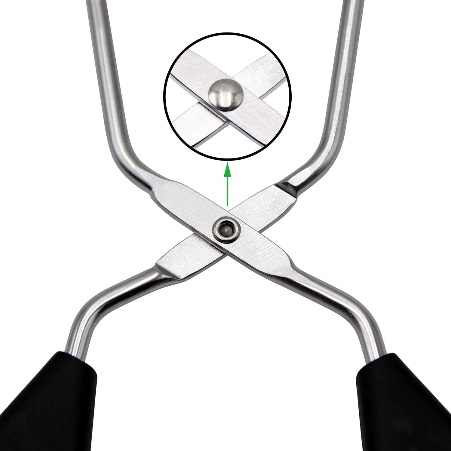 18/8(304) Stainless Steel Tongs With Plastic Silicone Kitchen Food Baking Bread Clamp BBQ Grilling Ba...