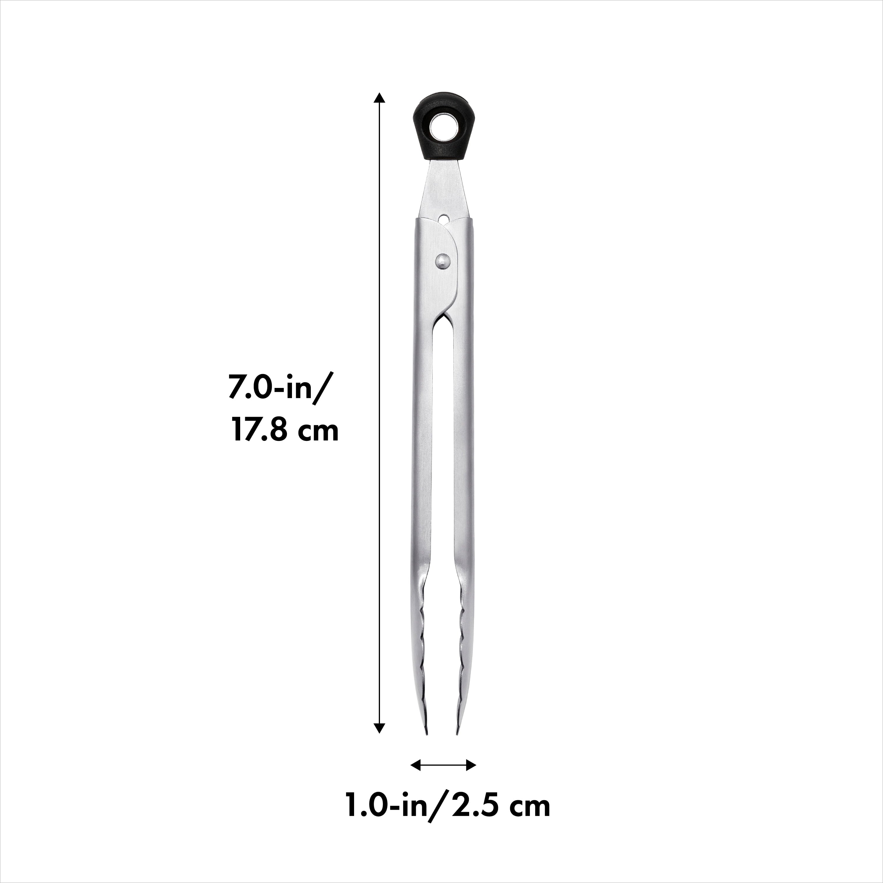 Stainless Steel Mini 7-inch Food Tong with Locking Handle