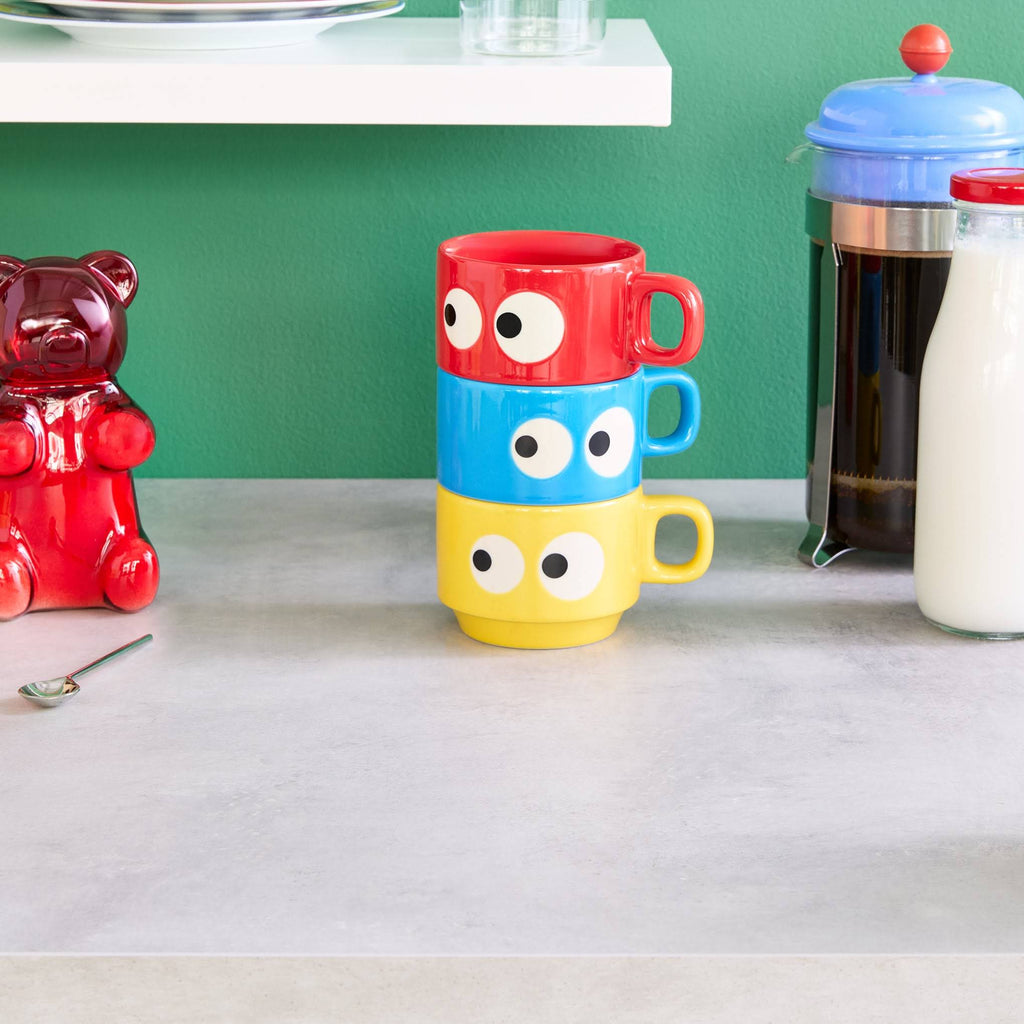 Kyoro Kyoro Stoneware Stacking Mugs - Set of 3