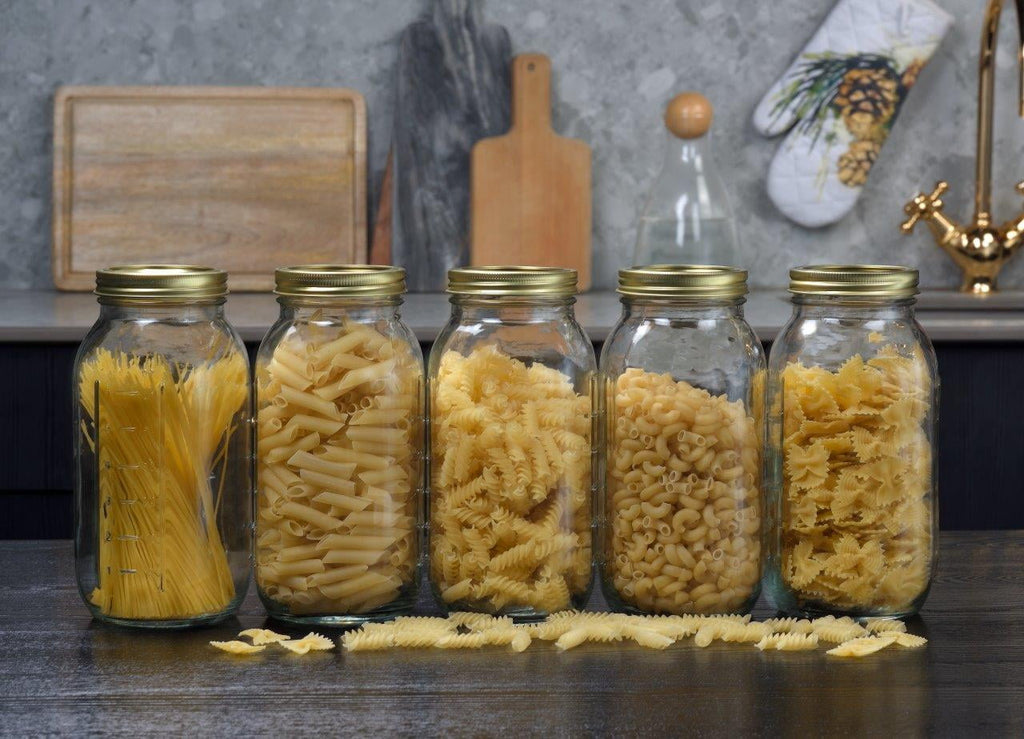 64 oz Mason Jars, Wide Mouth Half Gallon Canning Jars with Lids and Rings, 6-Pack Extra Large Glass Jars for Home Can...