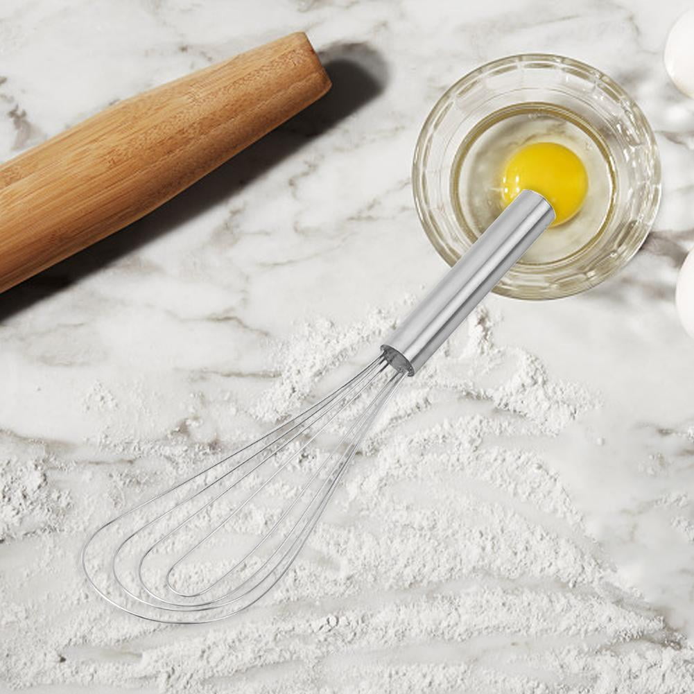 10" Flat Whisk Handheld Steel Wire Whisk Perfect For Whisking S1P9 Q4W3