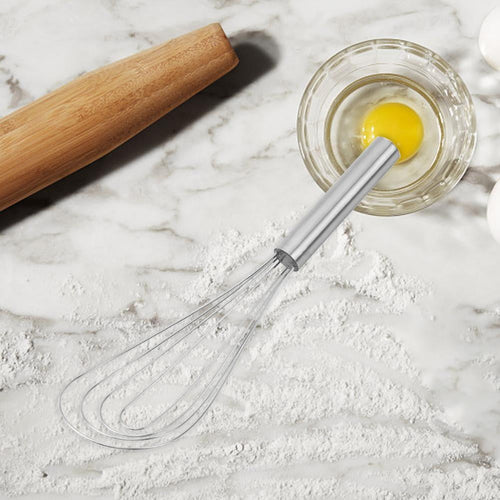 10" Flat Whisk Handheld Steel Wire Whisk Perfect For Whisking S1P9 Q4W3