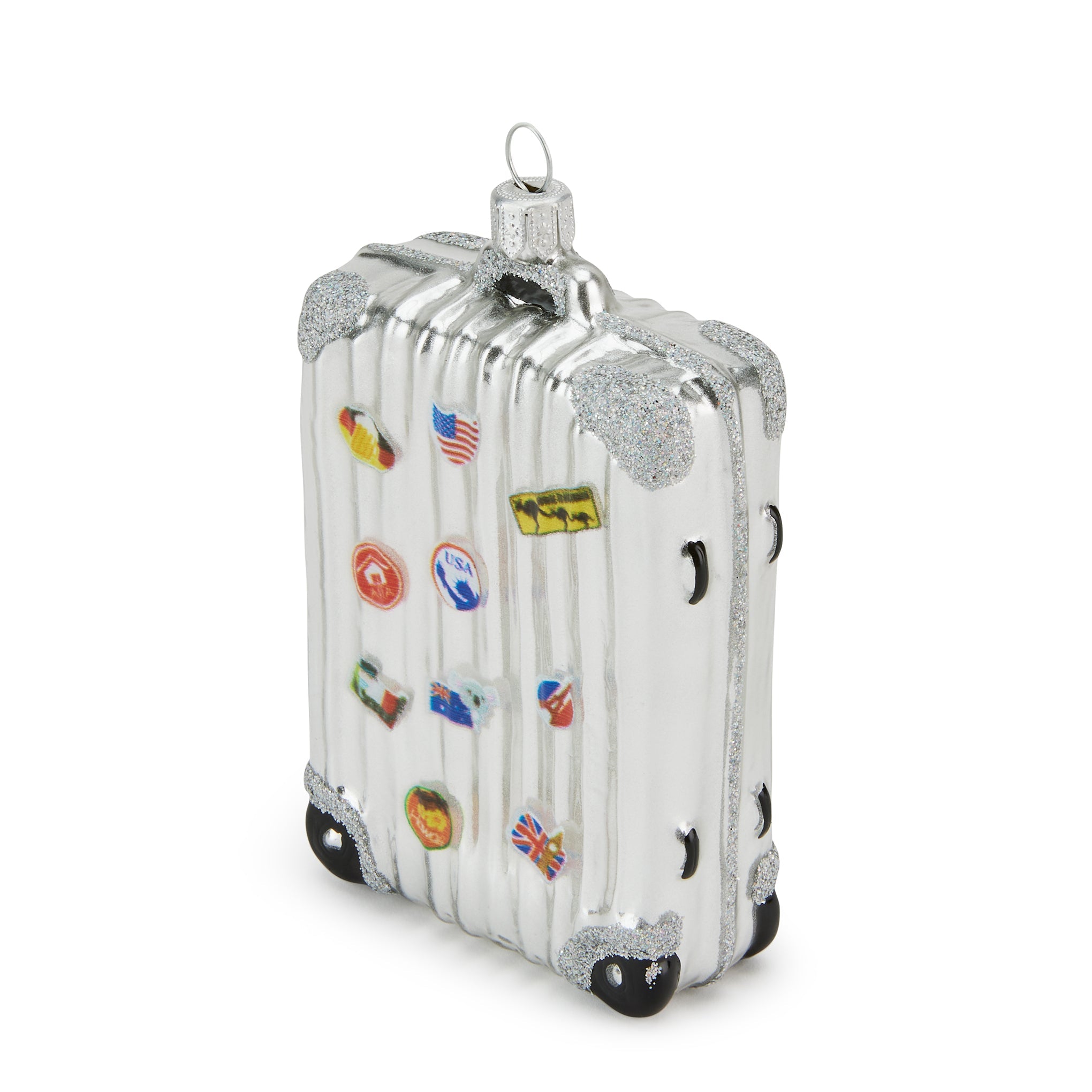NYC Glass Holiday Ornament - Suitcase