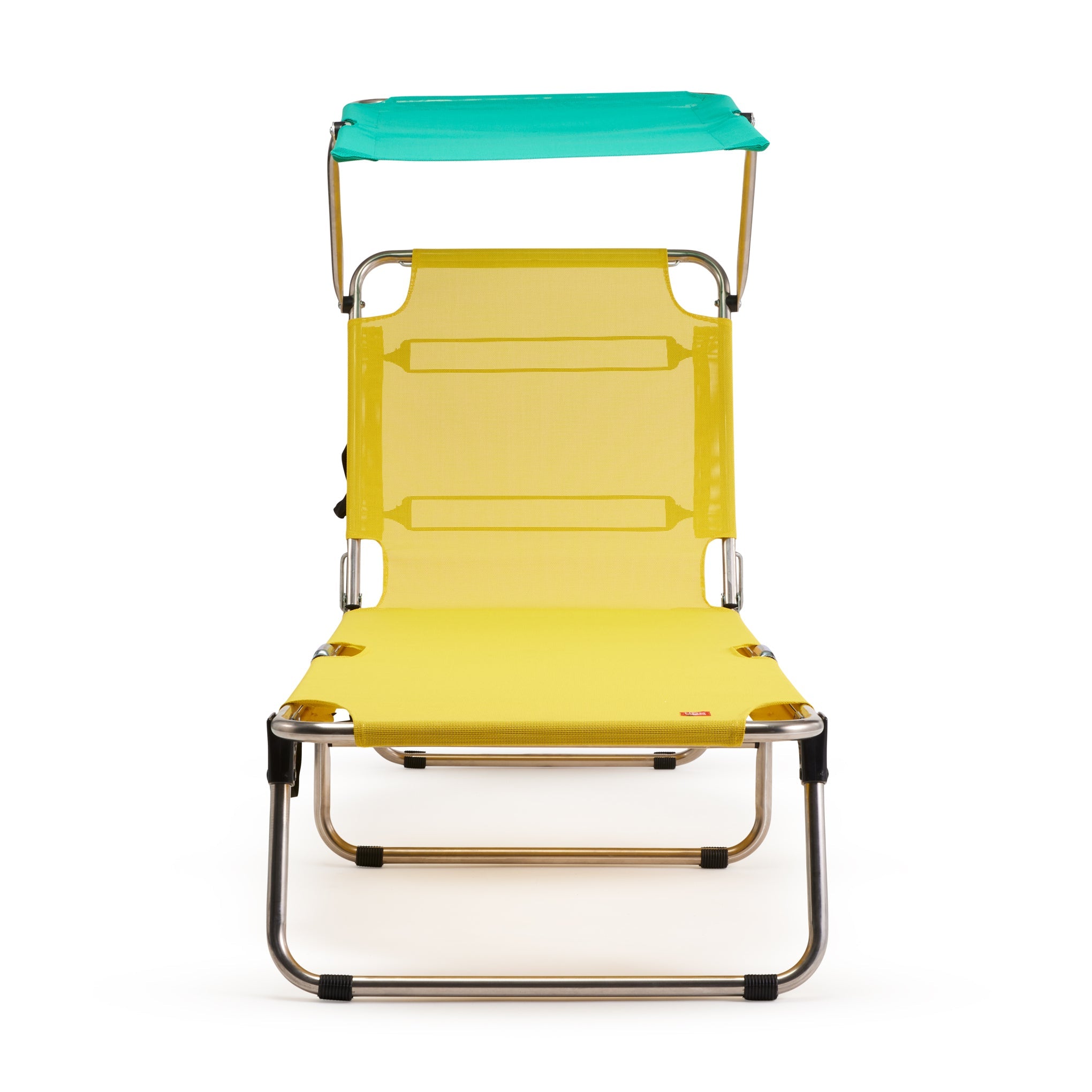 Amigo Outdoor Lounge Chair with Sun Shield - Yellow/ Teal