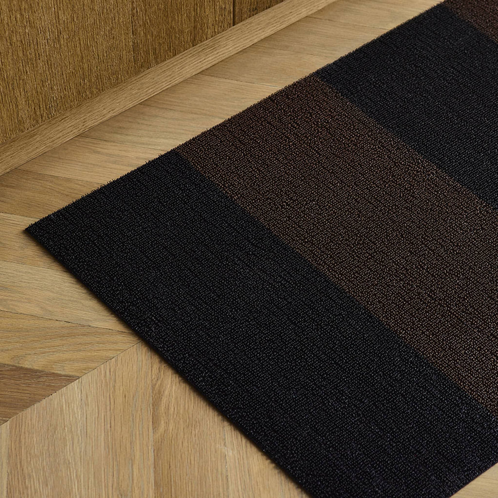 Chilewich Duo Stripe Shag Mat - Mocha