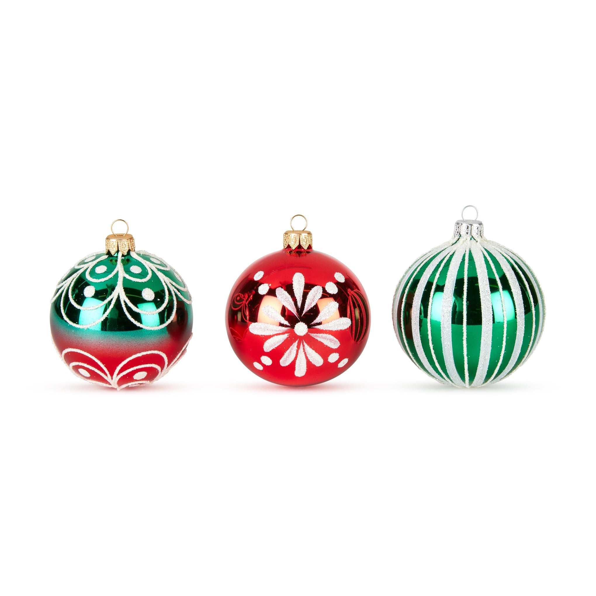 Classic Glass Ornaments - Set of 3