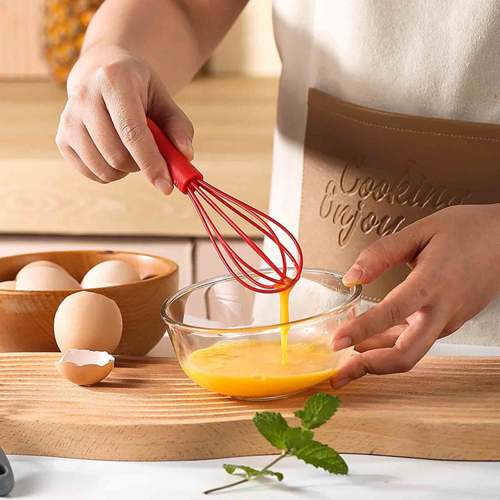 Stainless Steel 6" Mini Whisk, Sturdy Wire Kitchen Utensil for Whipping, Mixing, and Combining Batters & Dry In...