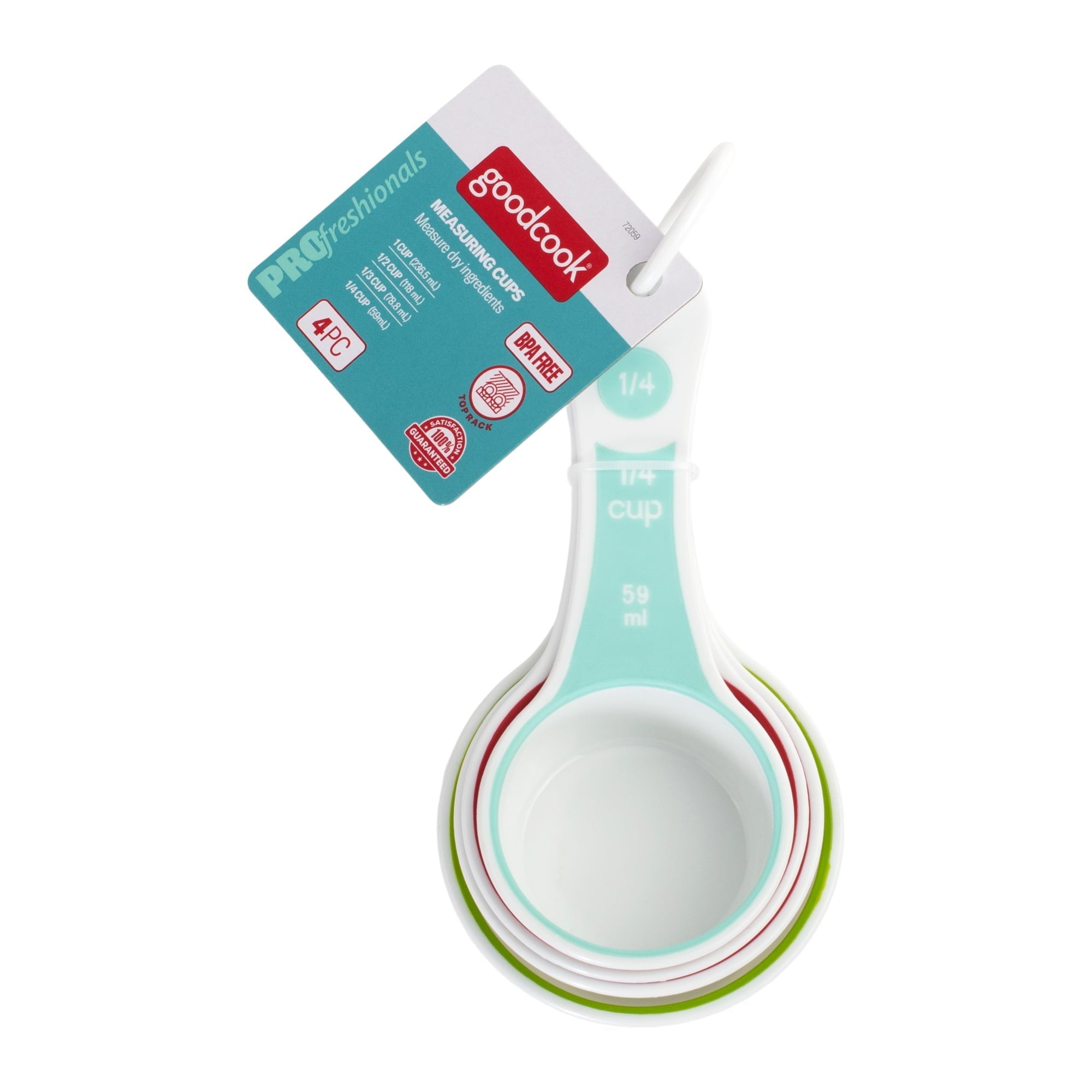 (3 pack) 4-Piece Measuring Cups Set, Multicolor