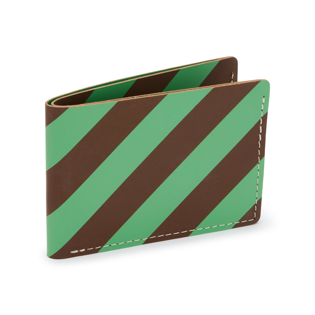 Dusen Dusen Recycled Leather Billfold Wallet - Stripe
