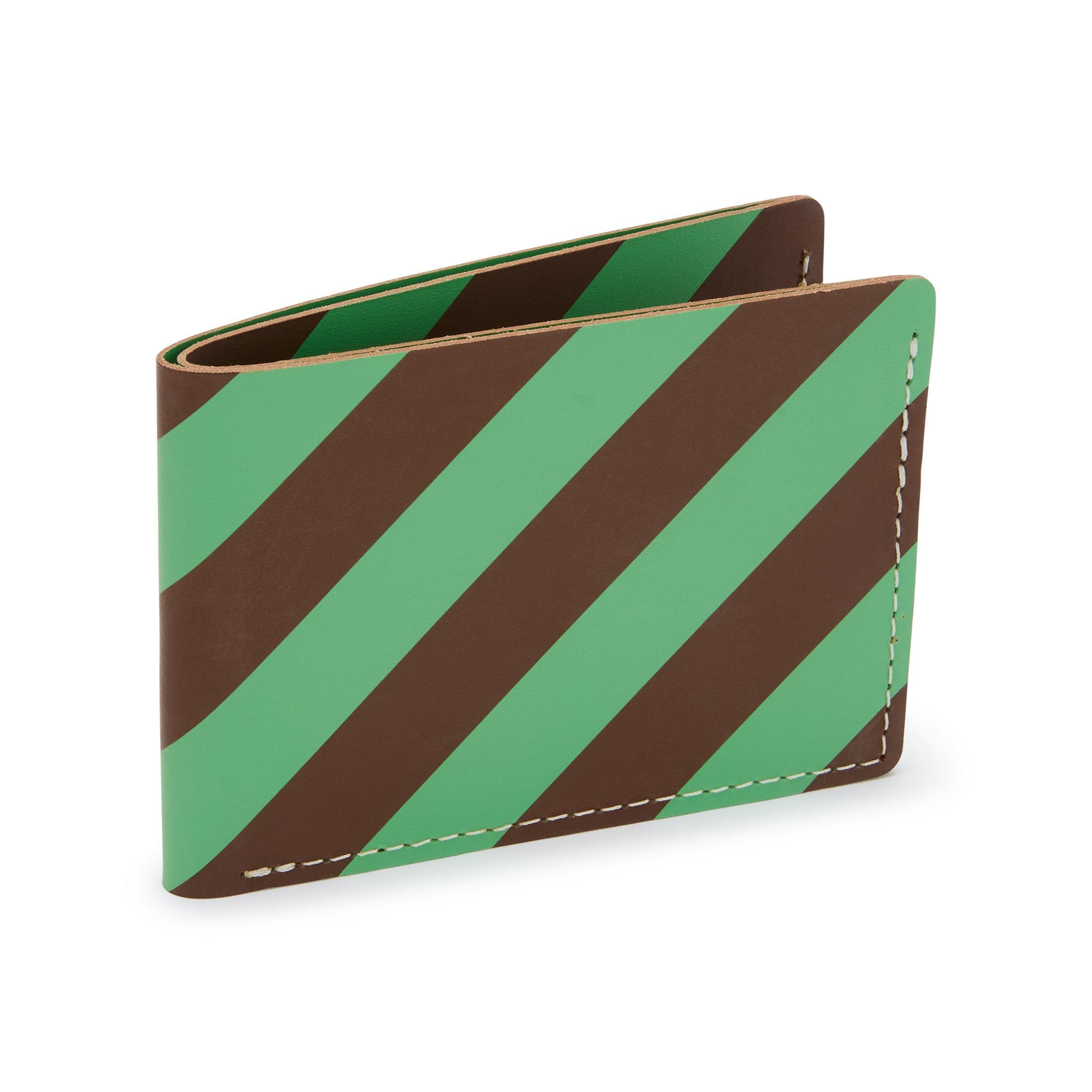 Dusen Dusen Recycled Leather Billfold Wallet - Stripe