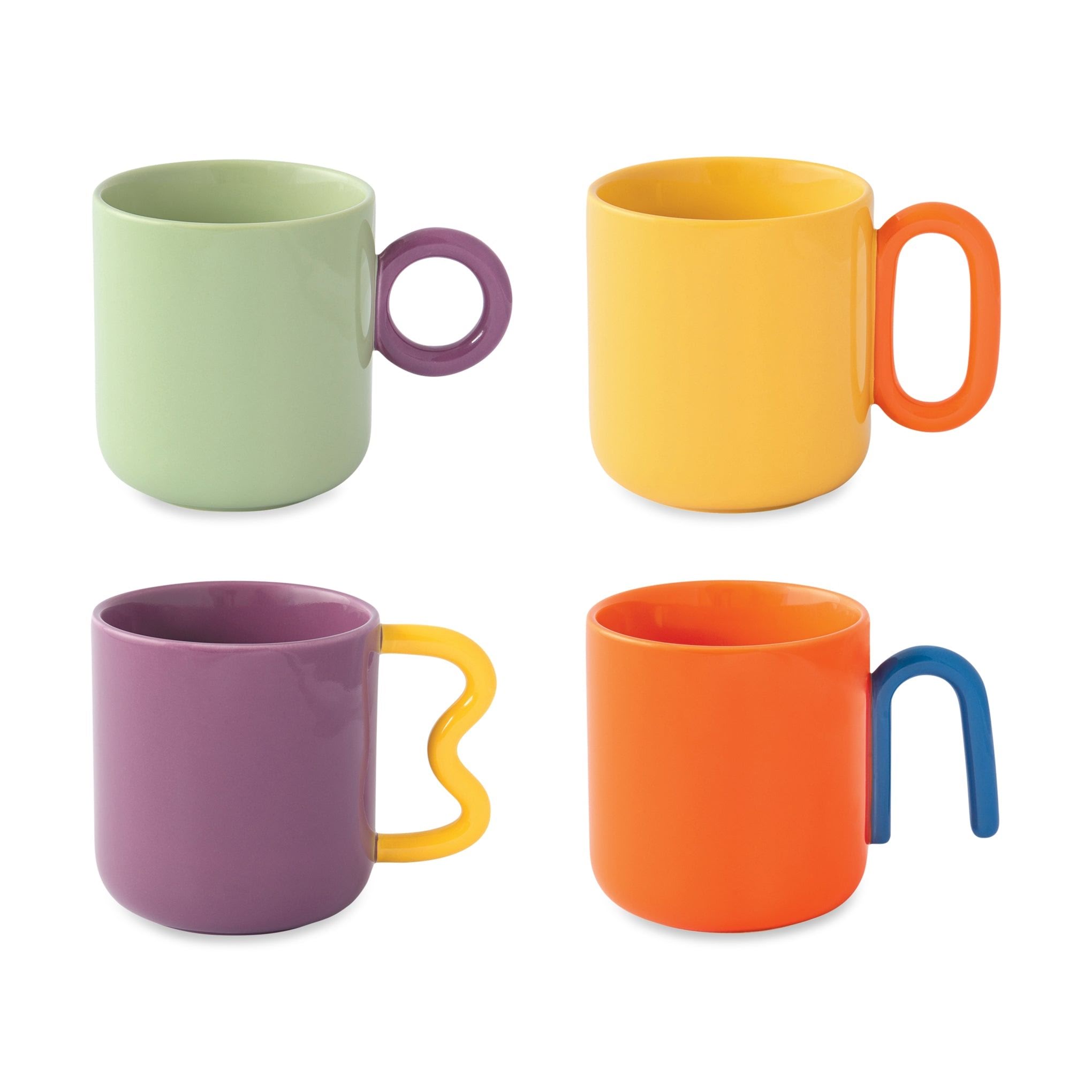 Creative Porcelain Mugs &amp; Espresso Cups - Coffee Mug Set of 4