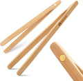 Bamboo Toast Tongs - Wood Cooking Tong,Ideal for Toaster,Fruits, Bread & Pickles, Kitchen Utensil fo...