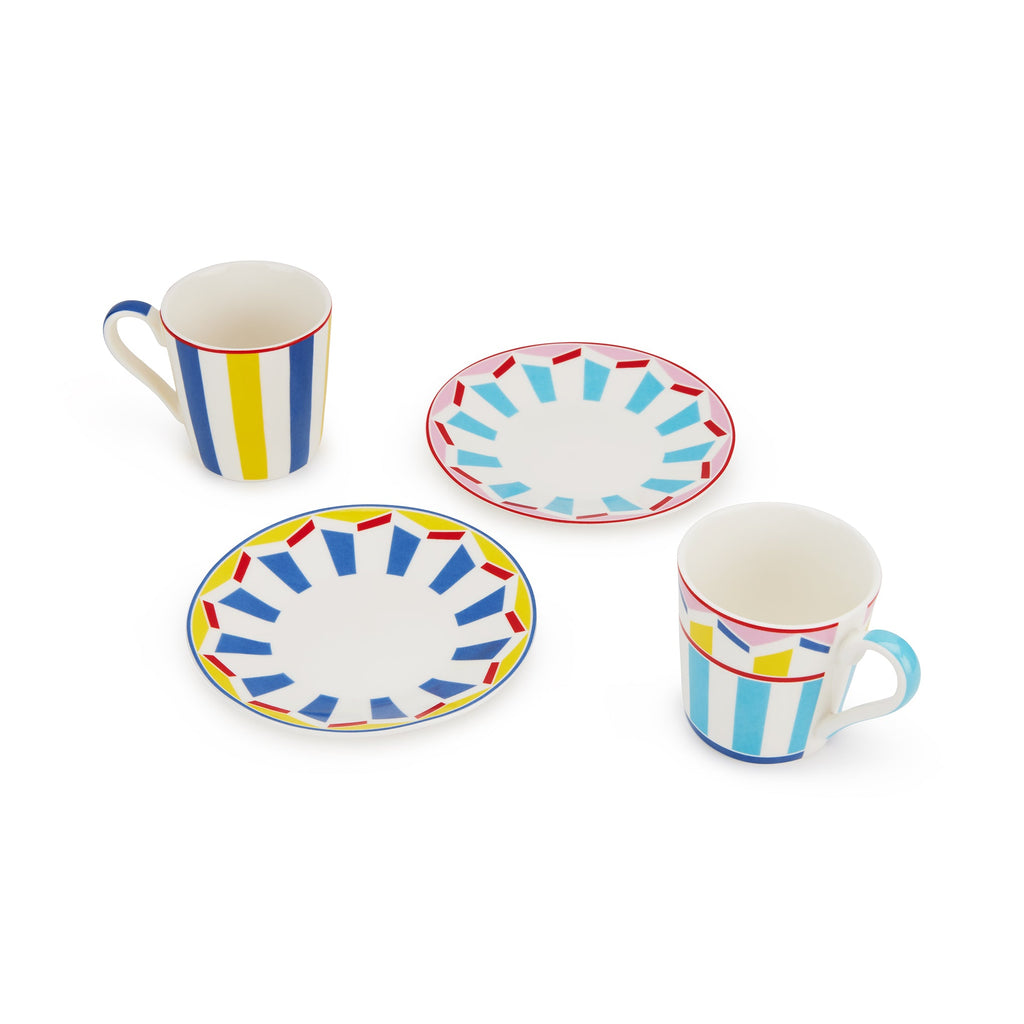 Geocromia Porcelain Dinnerware - Espresso Cup Set of 6