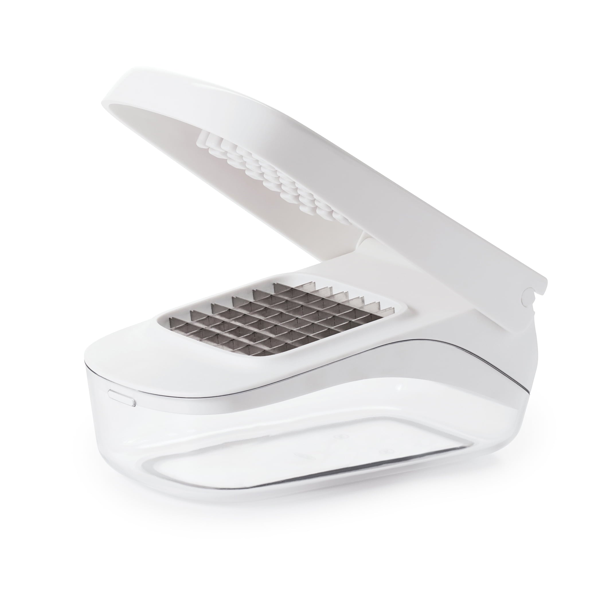Stainless Steel Blade Vegetable Chopper with Easy Pour Opening