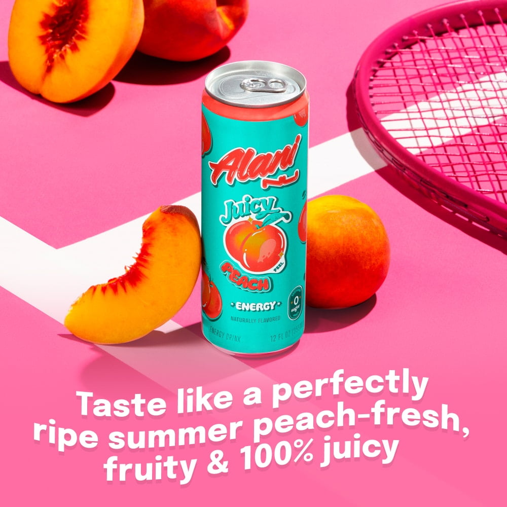 Juicy Peach Energy Drink Can, 12 fl oz (Package May Vary)