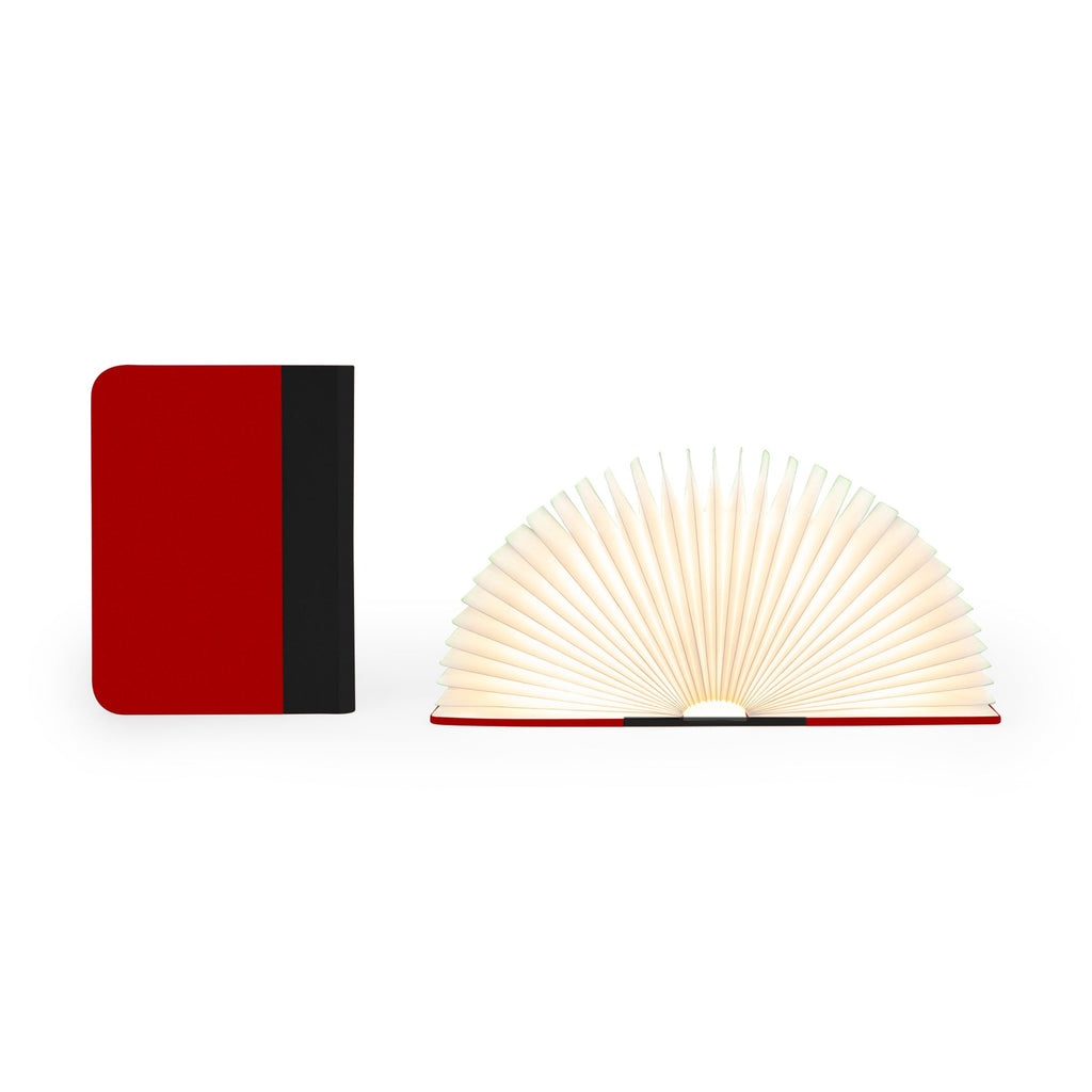 Lumio Book Lamp - Black/ Red