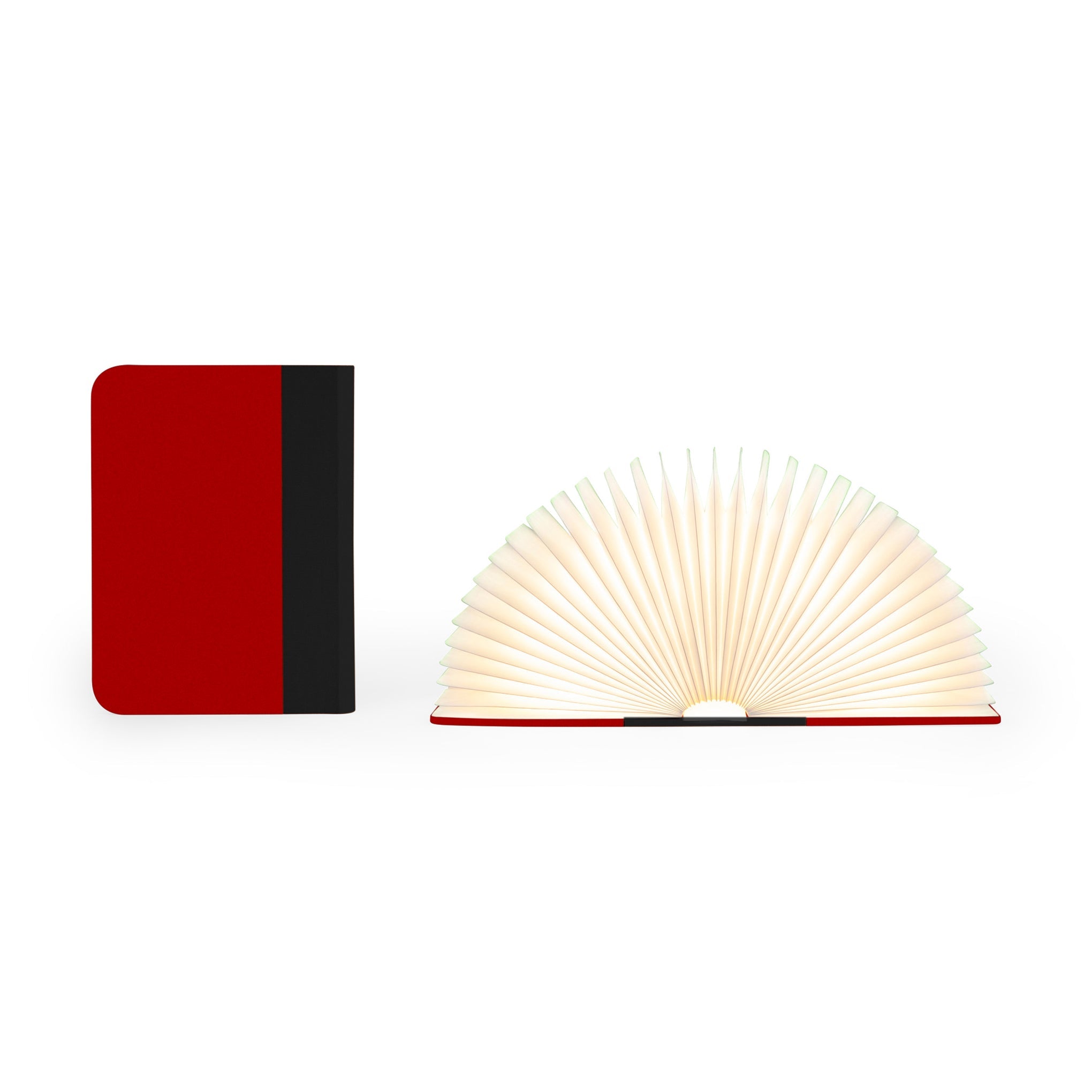 Lumio Book Lamp - Black/ Red
