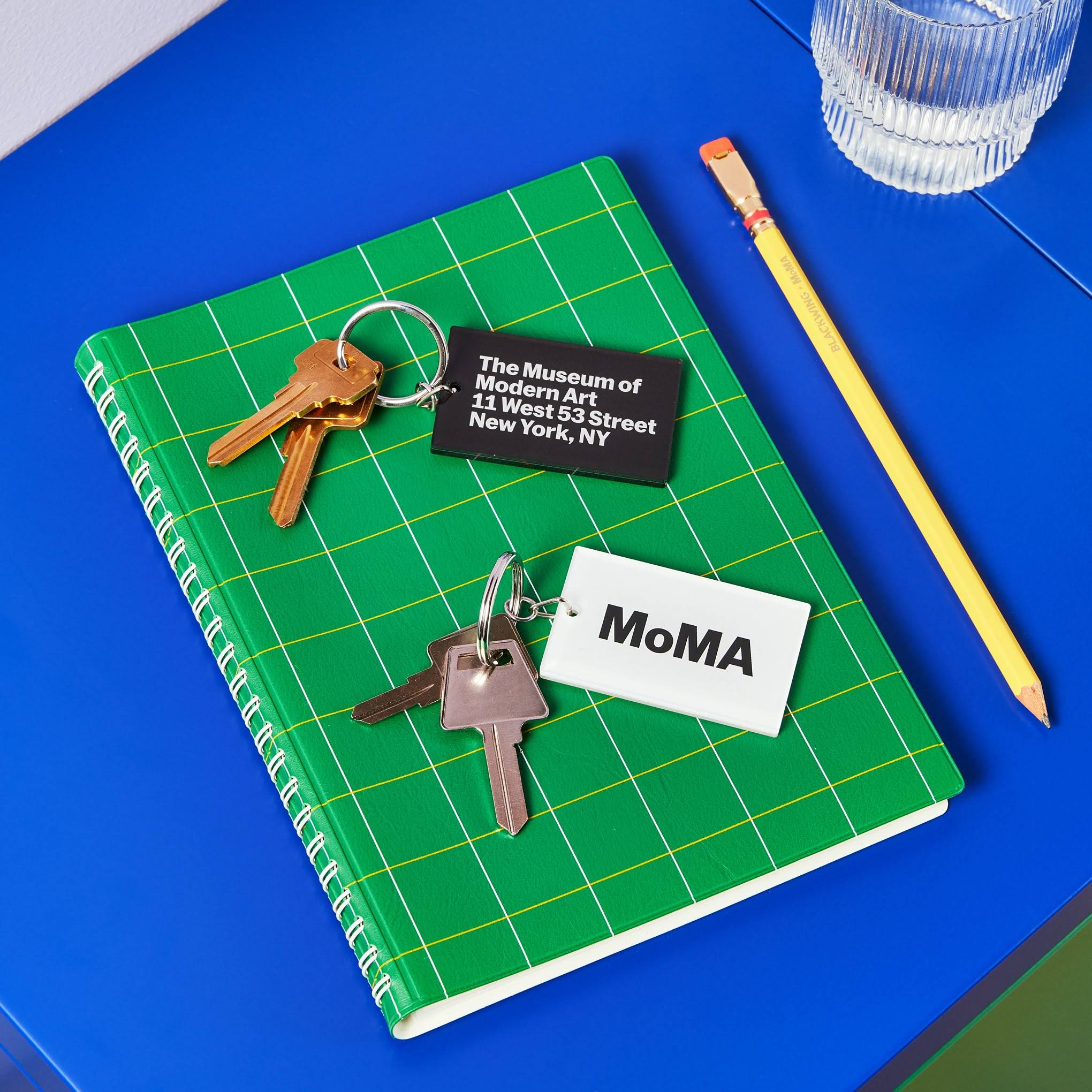 MoMA Acrylic Address Keyring - Black