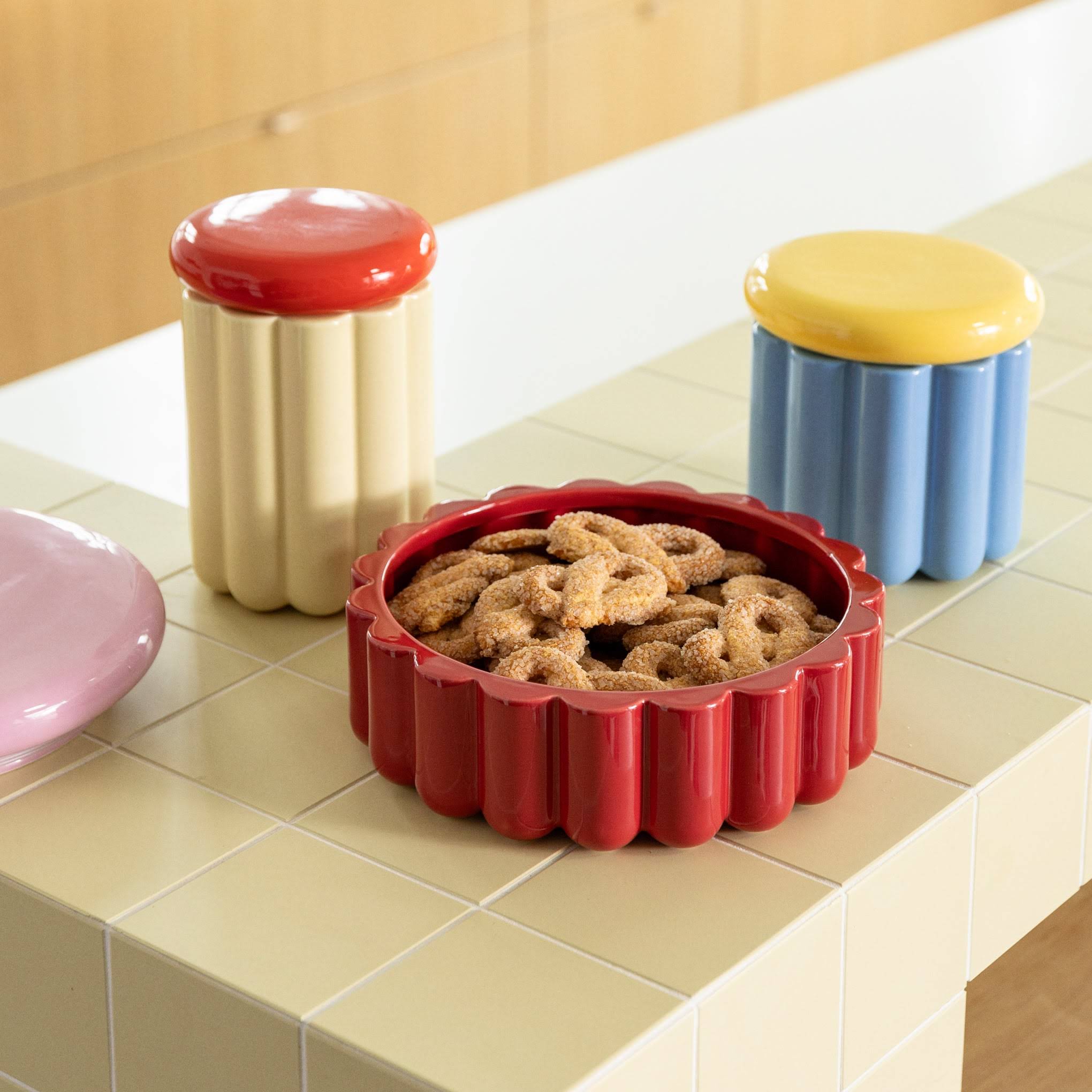 Charlo Storage Jar - Burgundy
