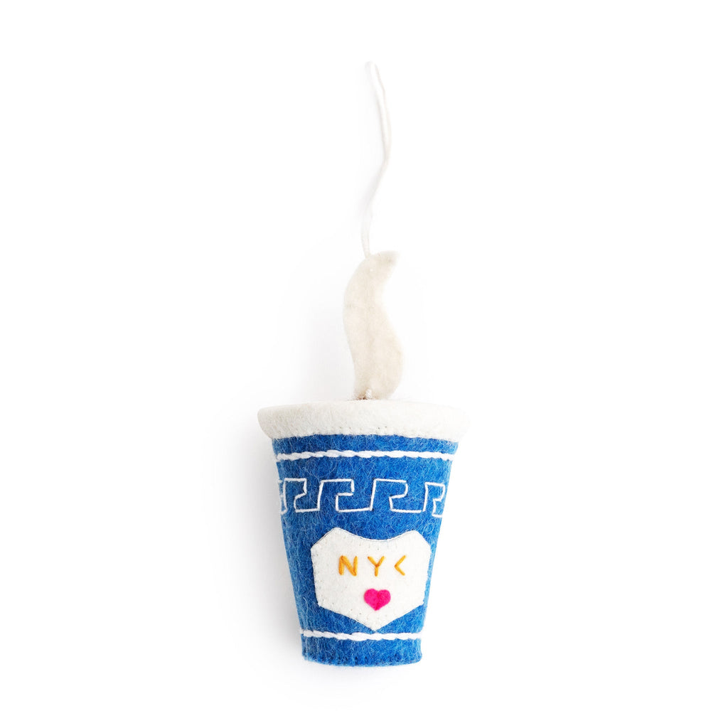 NYC Felt Ornament - Coffee