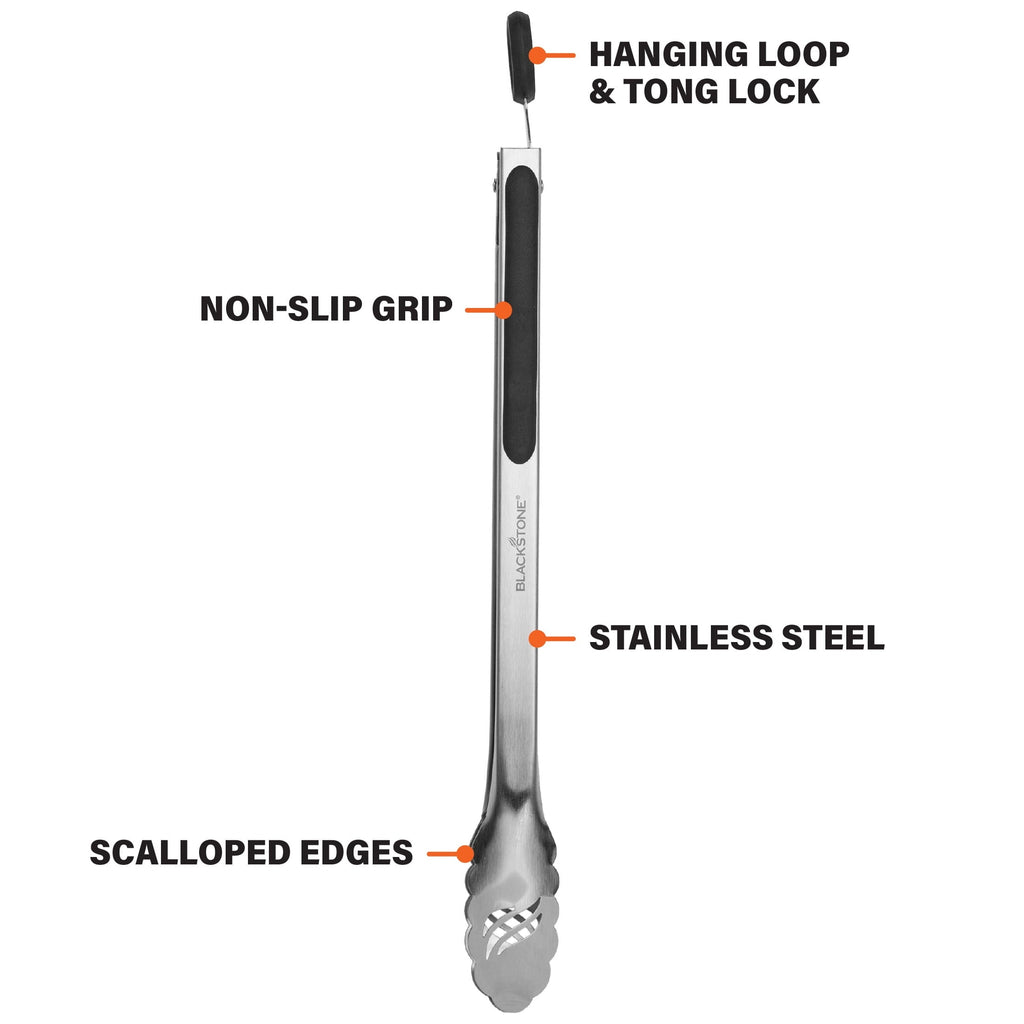 Tongs Silicone Non-Slip Grip Stainless Steel