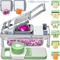 Stainless Steel Vegetable Chopper, Veggie Chopper With 8 Blades, Onion Dicer with Container, Food Cutter & M...