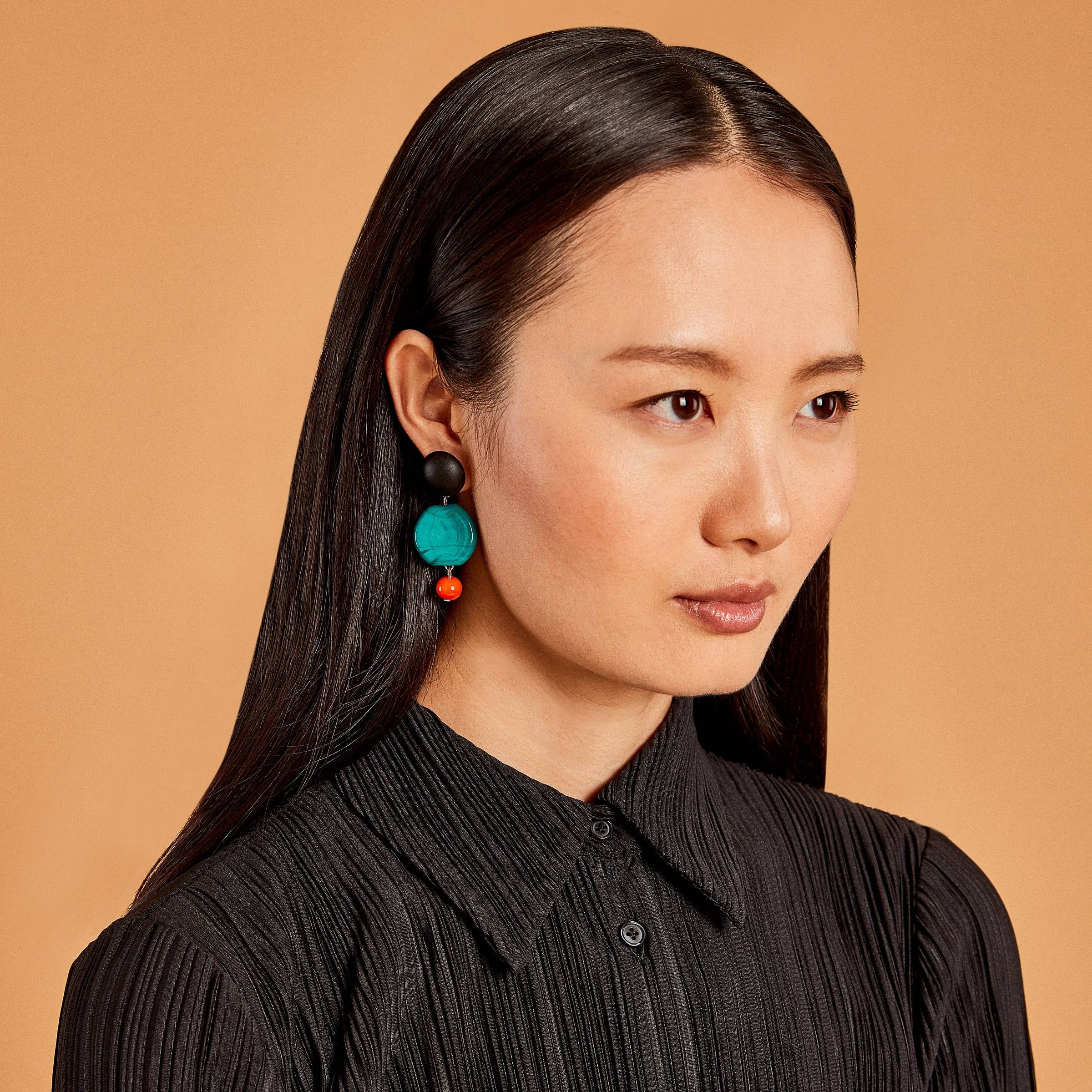 Murano Drop Earrings - Turquoise