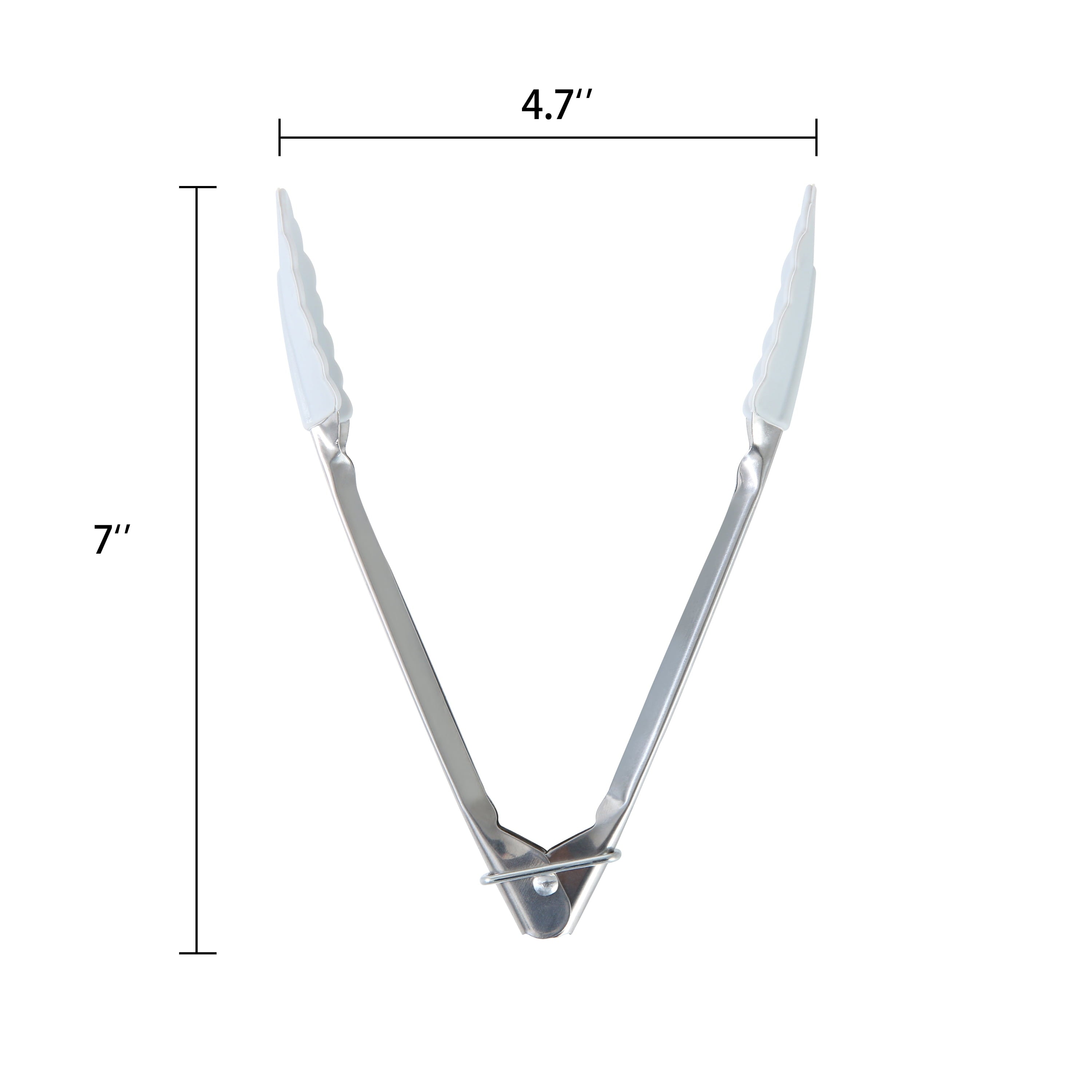 Stainless Steel and Silicone Mini Food Tongs Grey