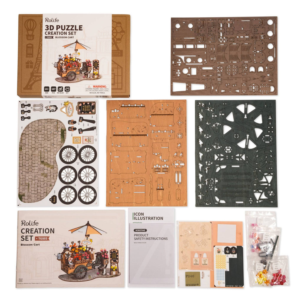 Rolife DIY Blossom Cart 3D Puzzle